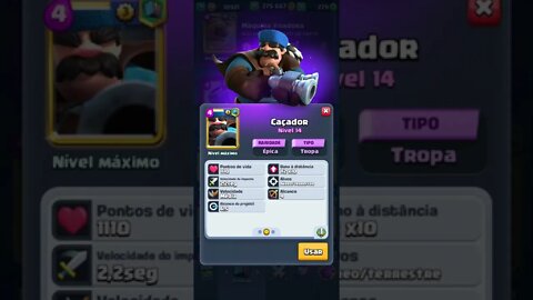 CLASH ROYALE - CAÇADOR NÍVEL MÁXIMO
