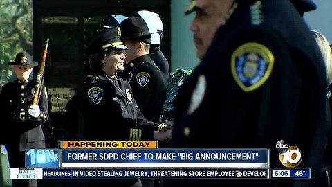 Ex-SDPD chief making 'big announcement' on Tuesday