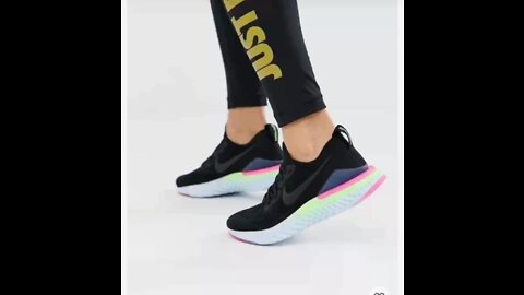 Nike Epic React Flyknit 2Black Sapphire Hyper Pink Women's Size 9.5.