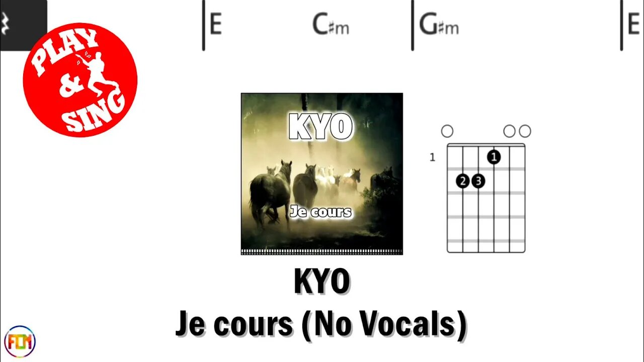 KYO Je cours FCN GUITAR CHORDS & LYRICS NO VOCALS