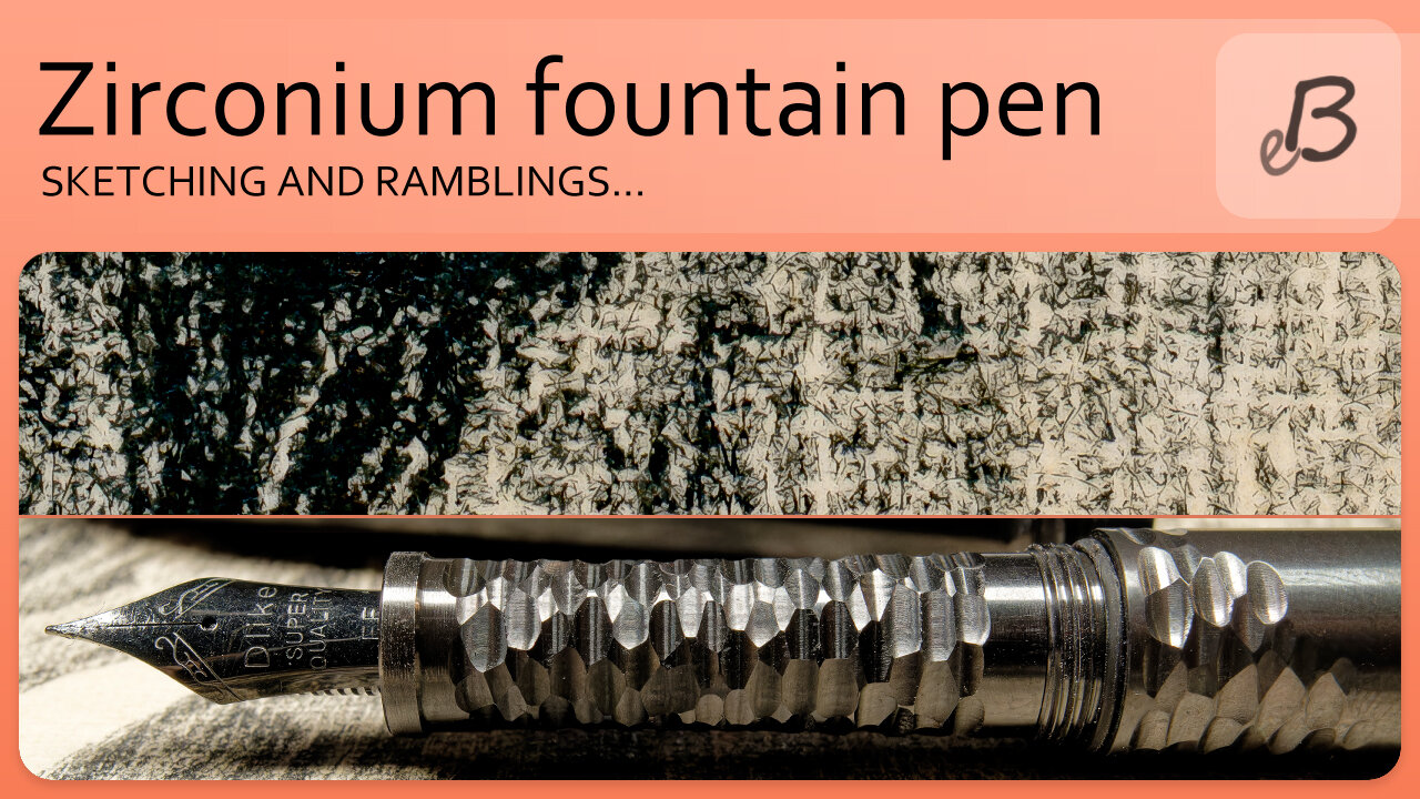 Zirconium fountain pen