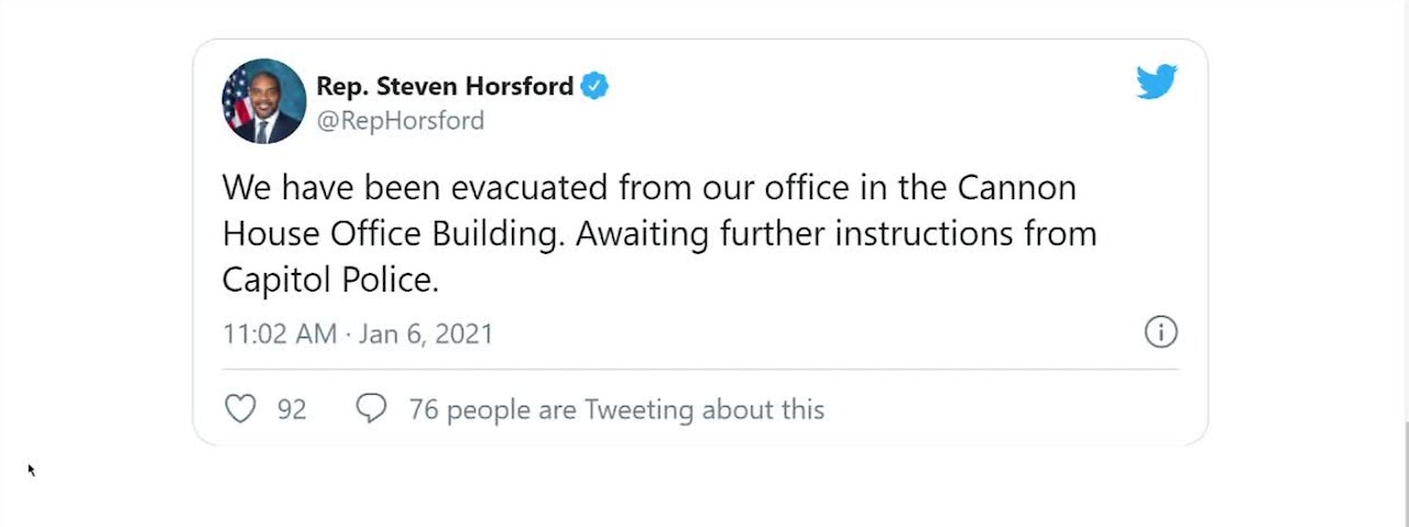 Steven Horsford evacuated from Washington D.C. office