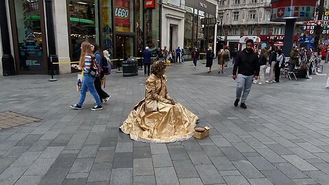 moving Statue performer Leicester Square London 17th May 2023