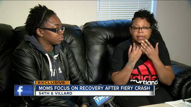 Mothers of teens saved by police from fiery crash: 'They saved my baby's life'