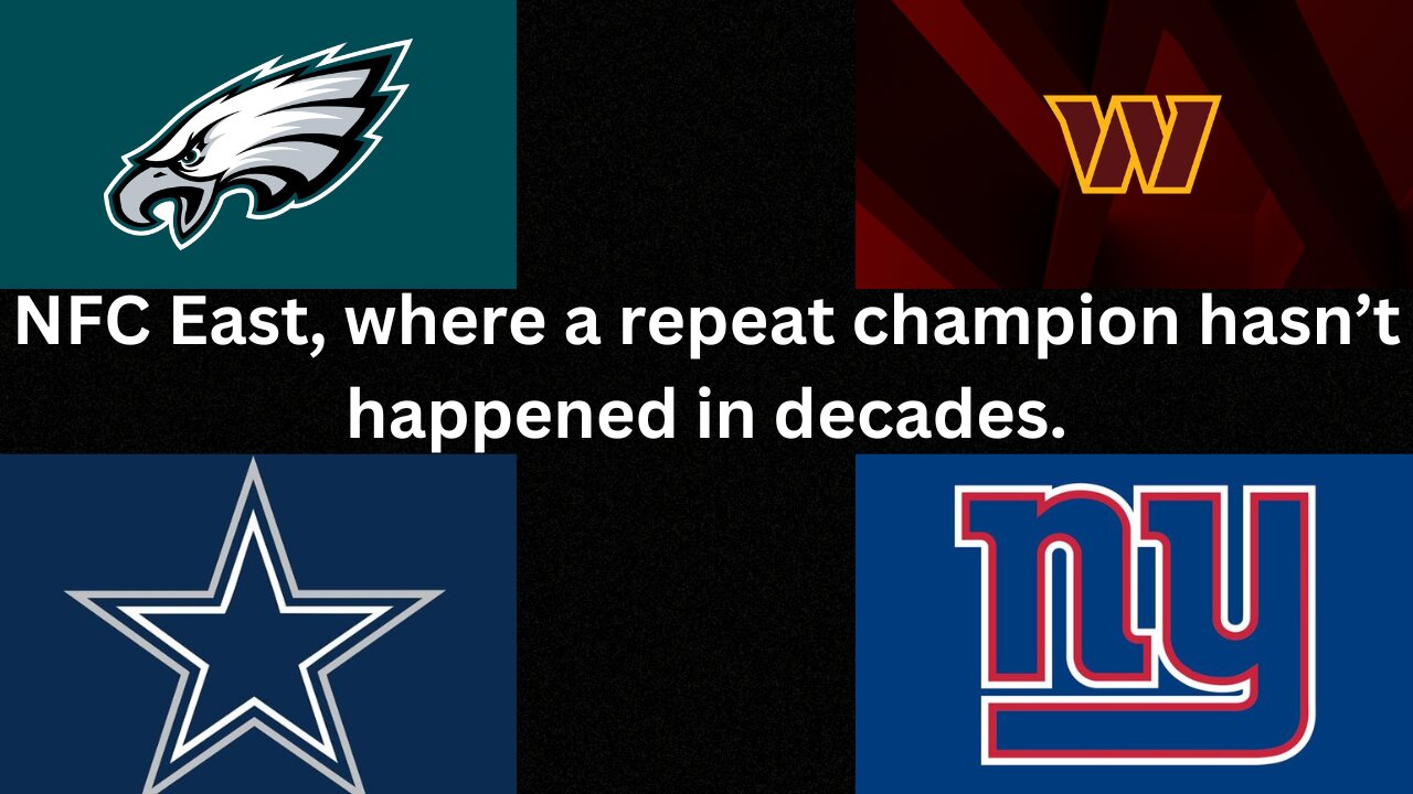 Once again, the NFC East is unlikely to have a repeat champion