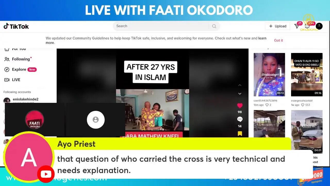 An-nur want to question the Christiaan faith