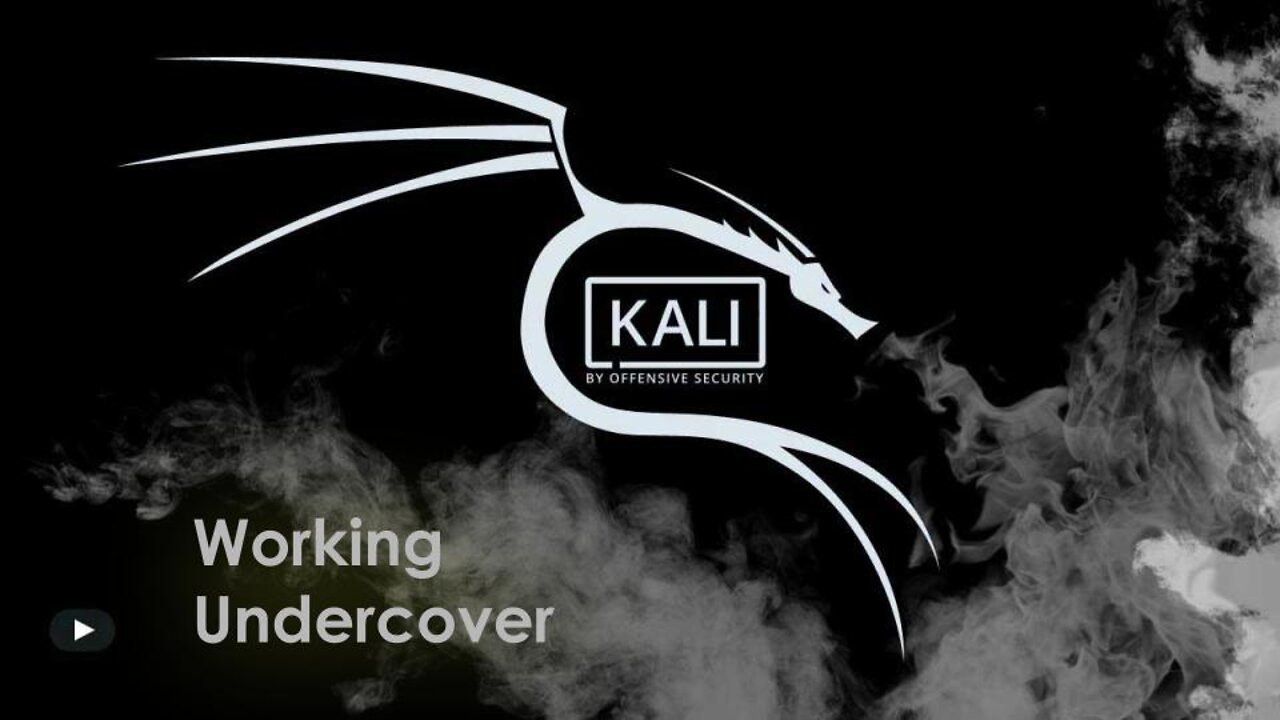 Kali Linux - Working Undercover