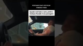 ACIDENTE DE CARRO COM CRISTIANO RONALDO #cr7 #cristianoronaldo #meme #viral #comedia #shorts