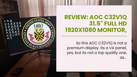 Review: AOC C32V1Q 31.5" Full HD 1920x1080 Monitor, Curved VA Panel, 4ms 75Hz, Frameless, HDMI...