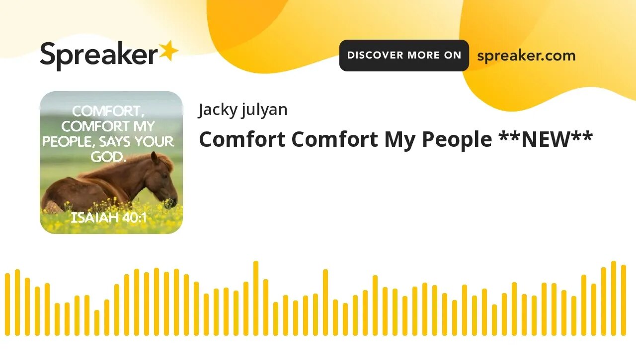 Comfort Comfort My People **NEW**