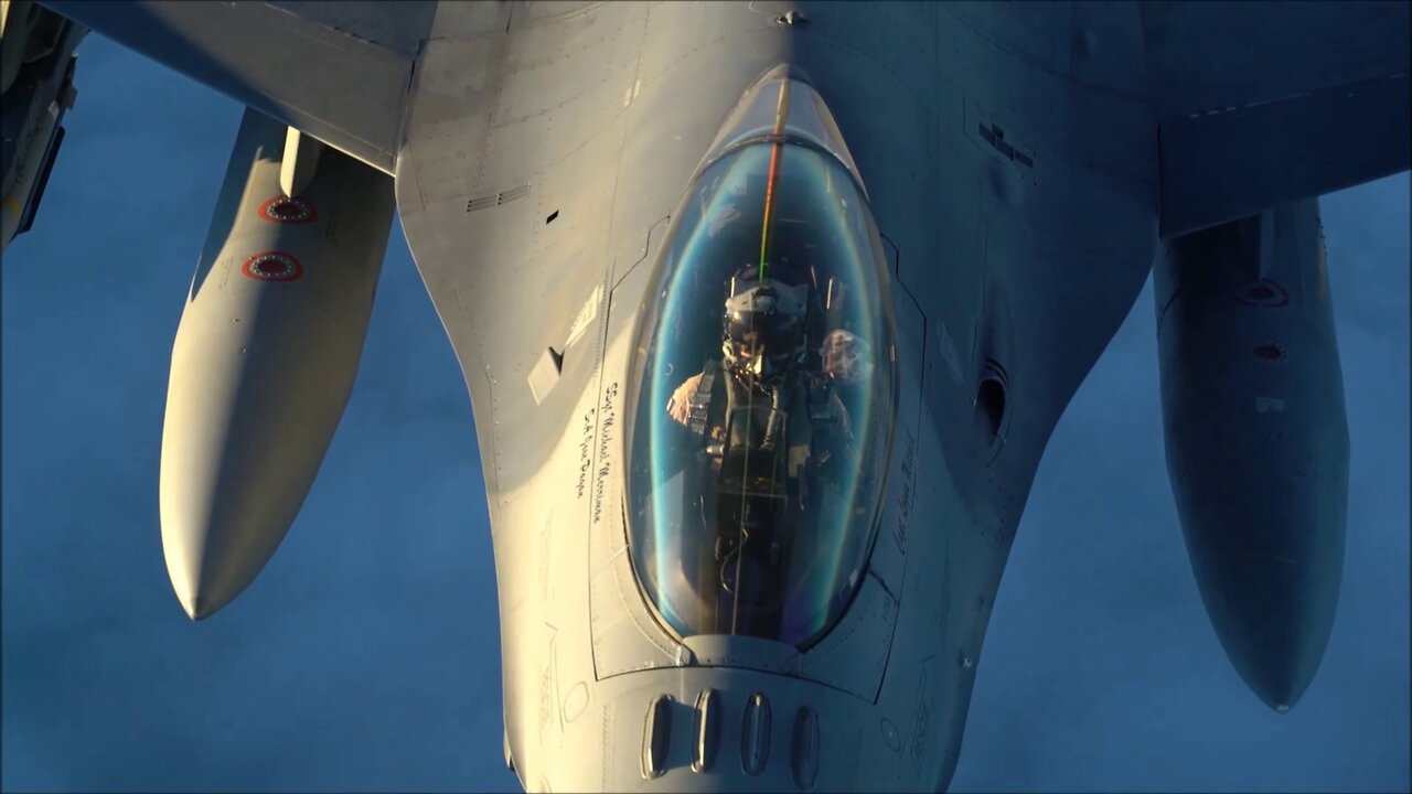 KC-10 Extender Refuels F-16C Fighting Falcon