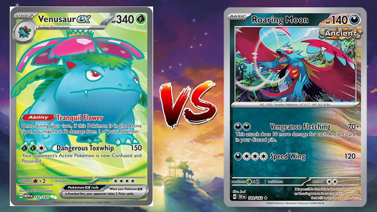 Pokemon TCG Live Venusaur EX Stall VS Roaring Moon!!