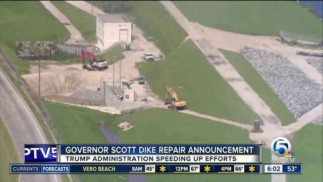 Gov. Scott to make dike repair announcement