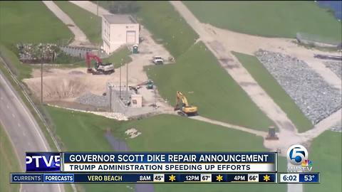 Gov. Scott to make dike repair announcement