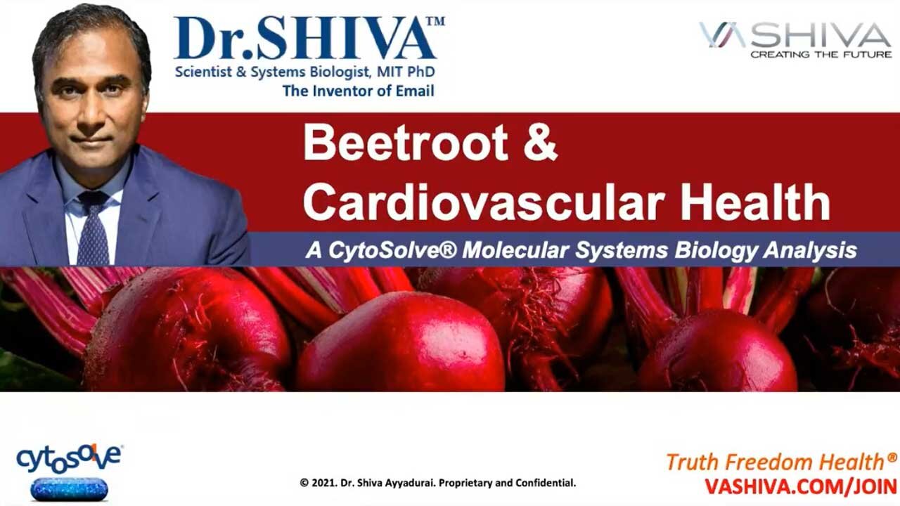 Dr.SHIVA LIVE: Beetroot and Cardiovascular Health. A CytoSolve Systems Analysis.