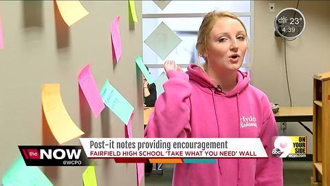 Post-It Notes spread encouragement, joy at Fairfield High School