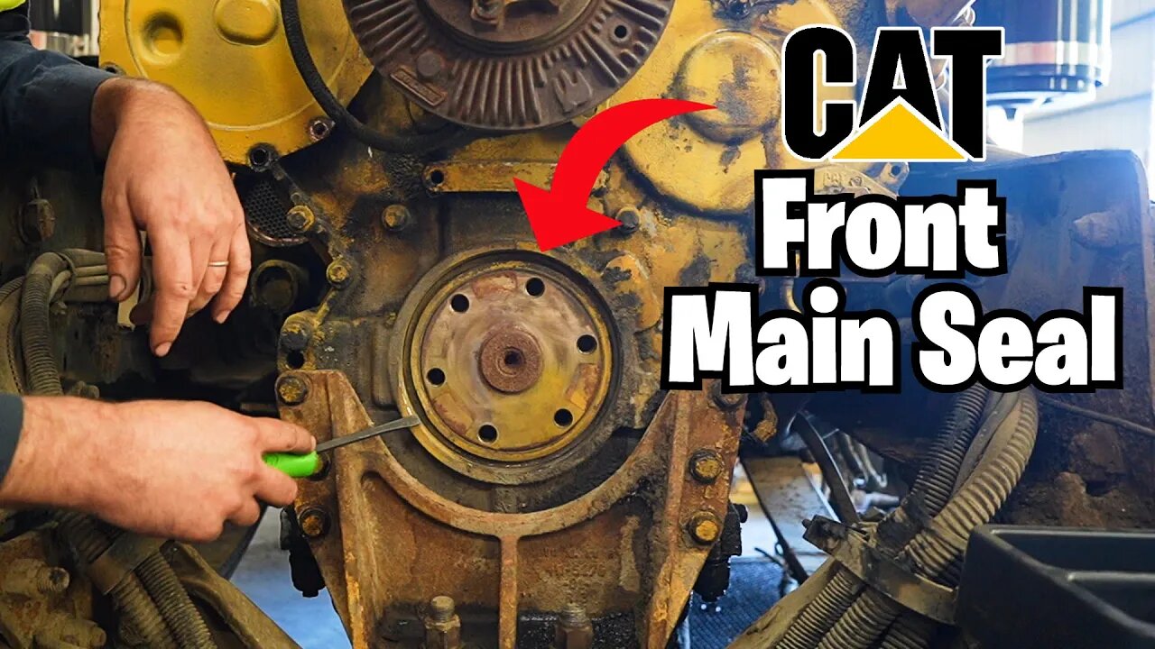 CAT C15 Engine Front Main Seal Removal