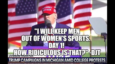 President Trump Vows to Protect Women's Sports: 0001M