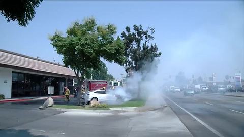 Car fire on California Avenue