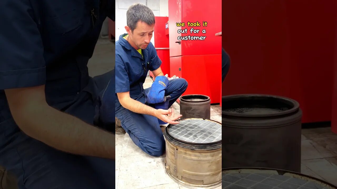 Soot on outlet side of DPF? This is a bad sign #dpf #dpfcleaning #mechanic
