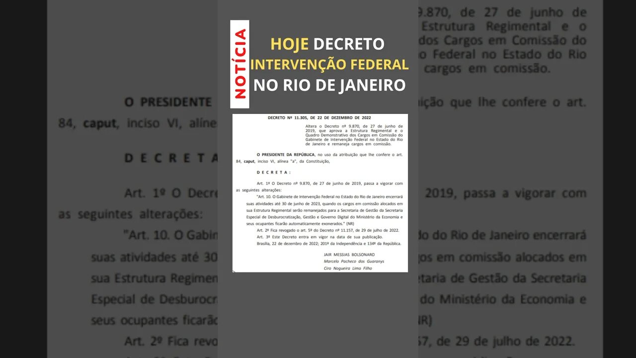 Intervenção federal no Rio de Janeiro