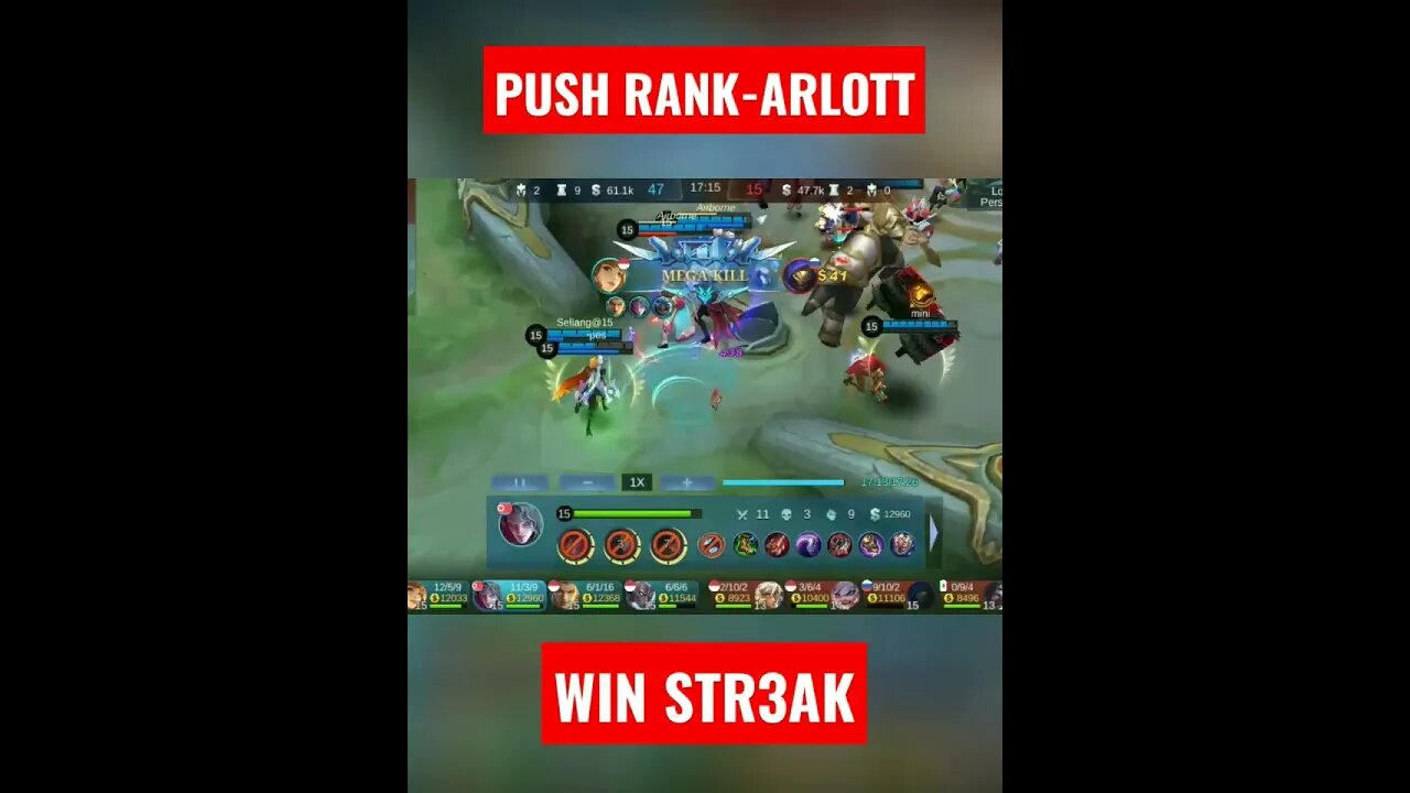 WIN STR3AK-PUSH RANK PAKE ARLOTT #mobilelegends #mobilelegend #mlbb #mobilelegendsgame #ml #tokogame