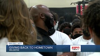 Dajuan Morgan pays visit to area school