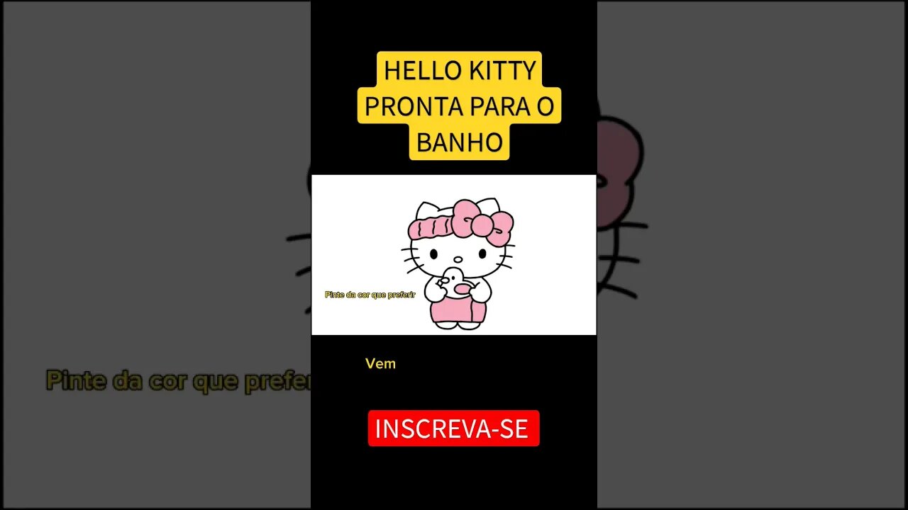 COMO DESENHAR HELLO KITTY - BANHO #shorts #hellokitty