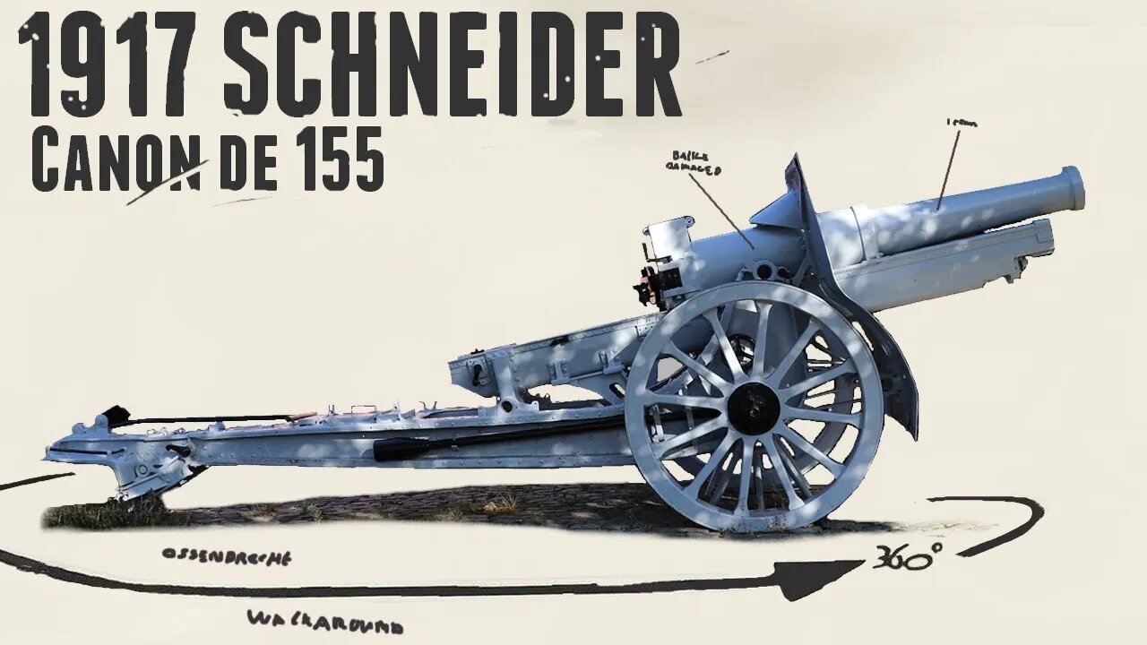 1917 Schneider Canon de 155 - Ossendrecht - walkaround.