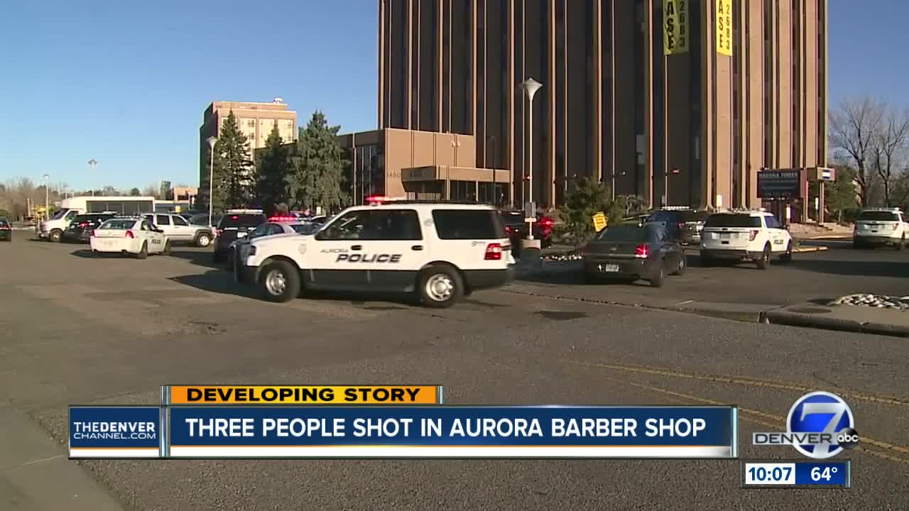 3 men shot inside Aurora office building; police say there is no threat to the community