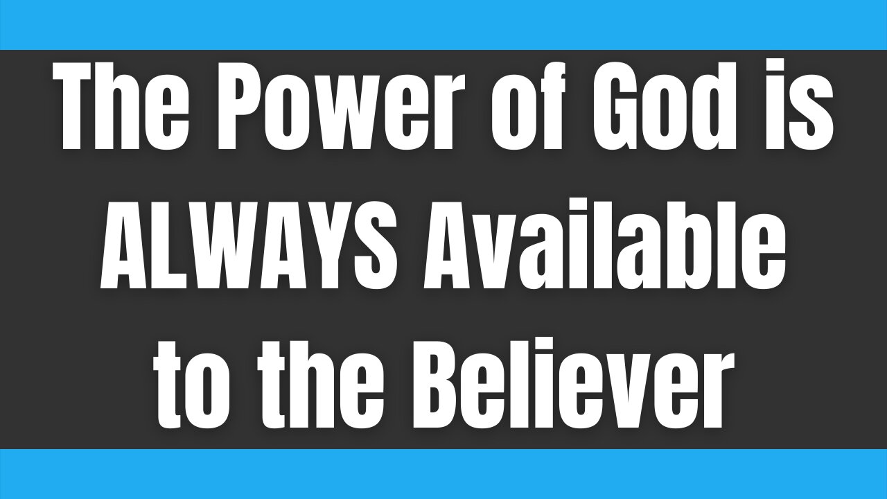 The Power of God is Always Available To The Believer | Pastor Cheryl S Jackson