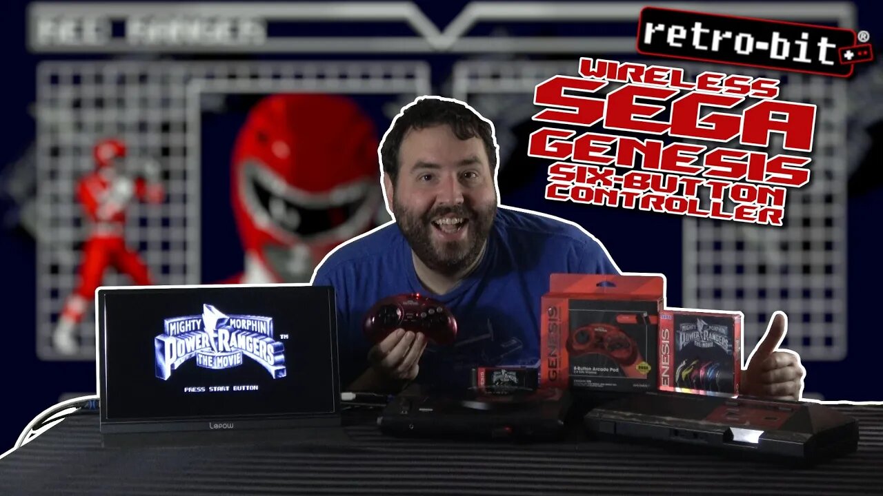 RetroBit Wireless Sega Genesis Crimson Red Controller - Adam Koralik