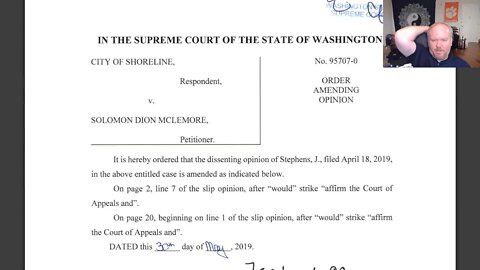 Wa. Man Convicted for Refusing to Open Door to Police ( Shoreline v. McLemore)
