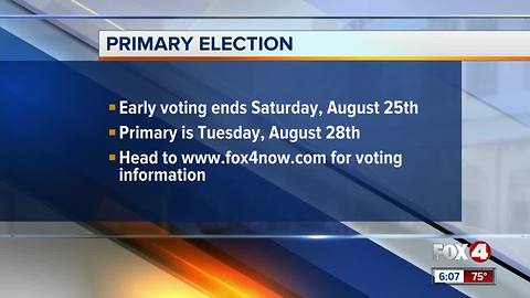 Early voting ends tomorrow in Lee County