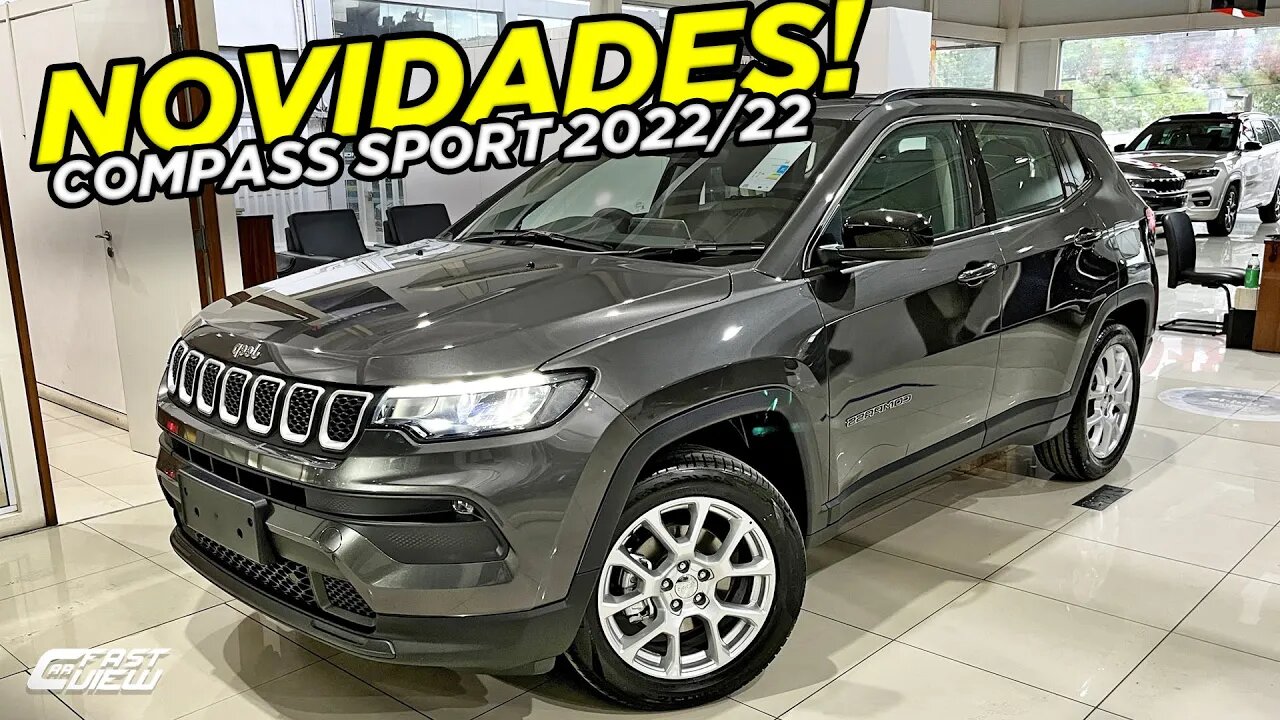 NOVO JEEP COMPASS SPORT 1.3 TURBO 2022/22 COM NOVAS RODAS, TETO SOLAR E COM MELHOR CUSTO BENEFÍCIO!