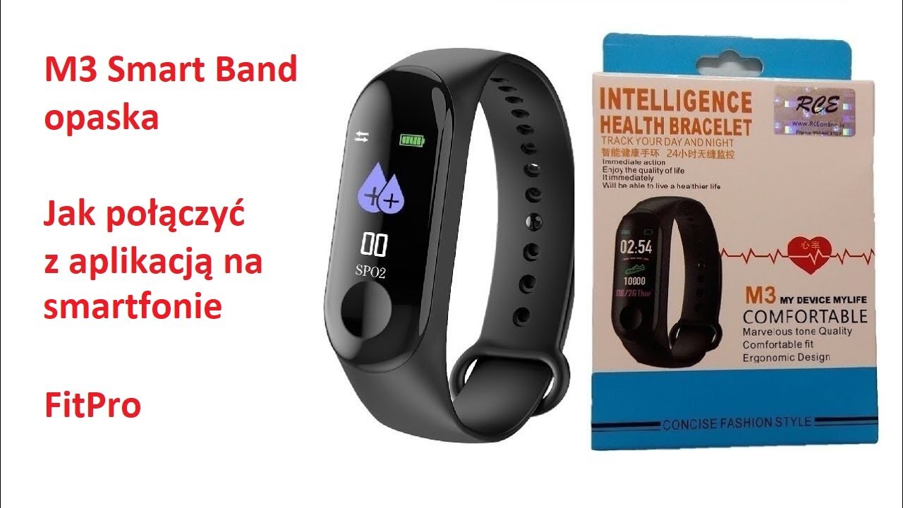M3 Smart Band opaska jak połączyć z aplikacją | FitPro | How To Connect M3 Smart Band With Mobile
