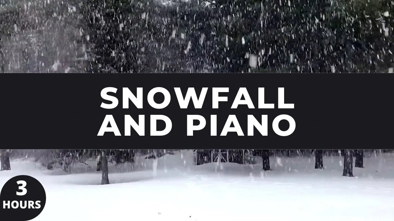 Snowfall and Piano | Calm Piano Music | Music For Sleep