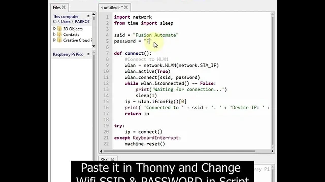 How to Connect Raspbeery Pi Pico W to Wifi using Micropython & Thonny IDE