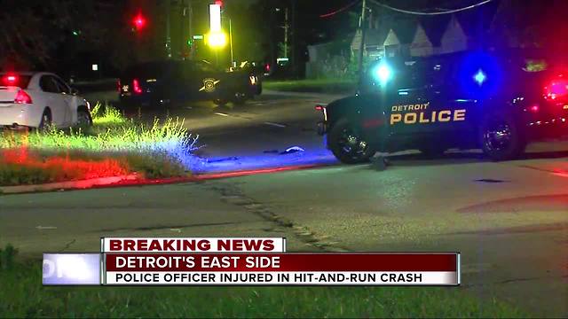 Detroit police officer injured in hit-and-run crash