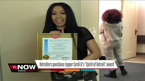 Detroiters question rapper Cardi B's Spirits of Detroit award