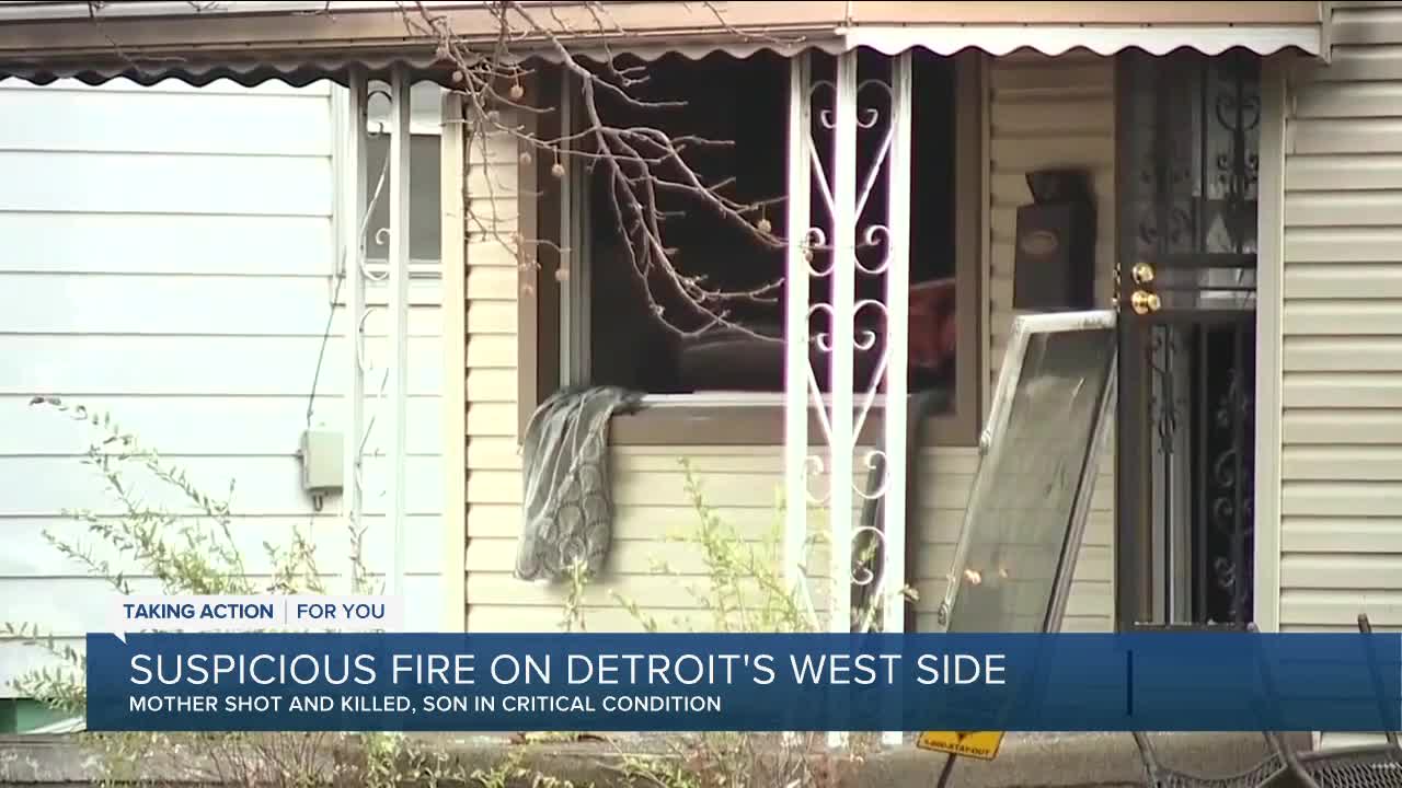 Suspicious fire on Detroit's west side being investigated