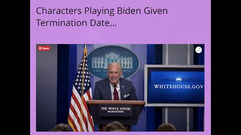 Characters Playing Biden Given Termination Date... - Simon Parkes Updates