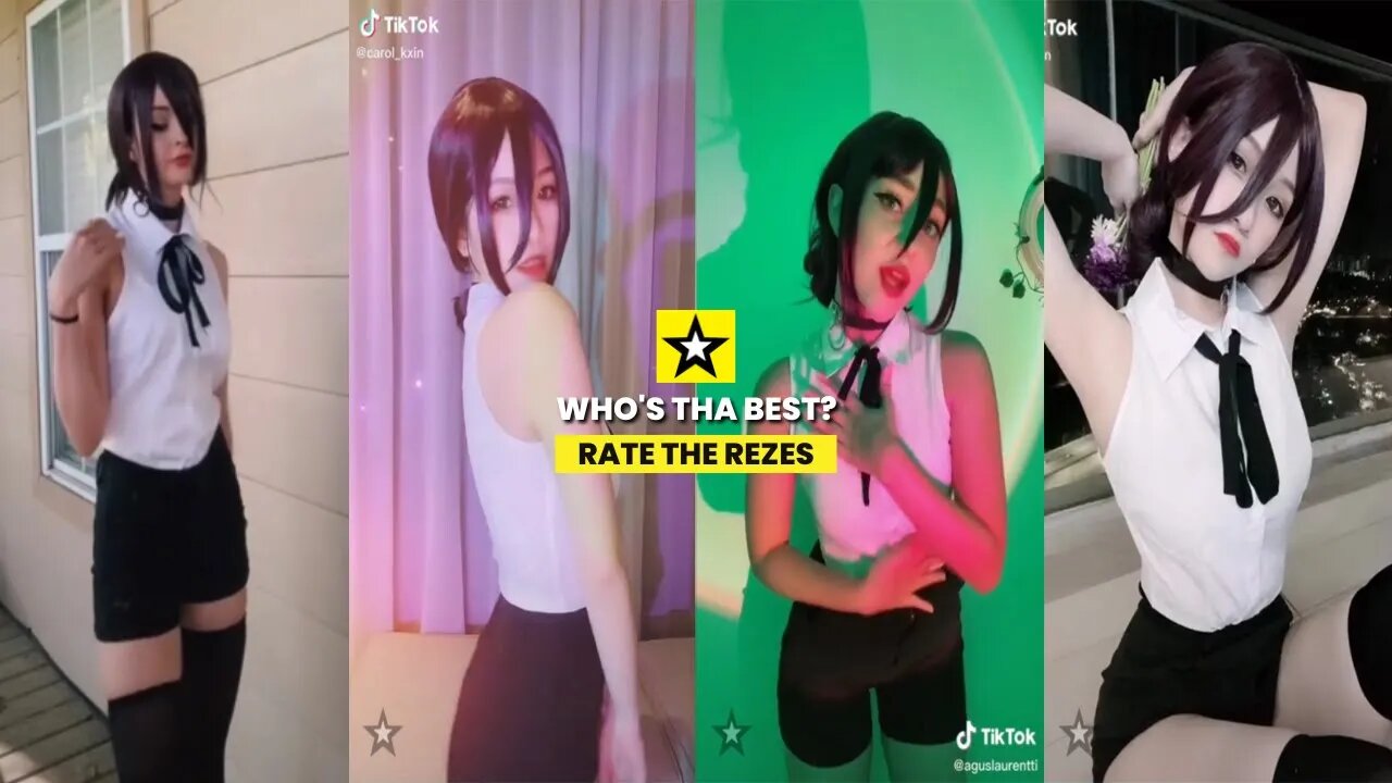 Rate the Girls: Best Reze Chainsaw Man Cosplay Costume TikTok Dance Compilation #3 🔥💣