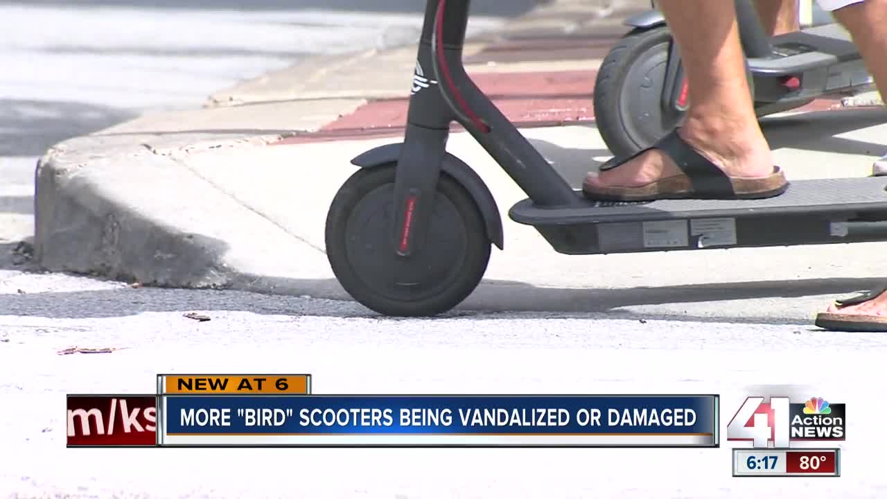 Bird scooters damaged, vandalized in Kansas City