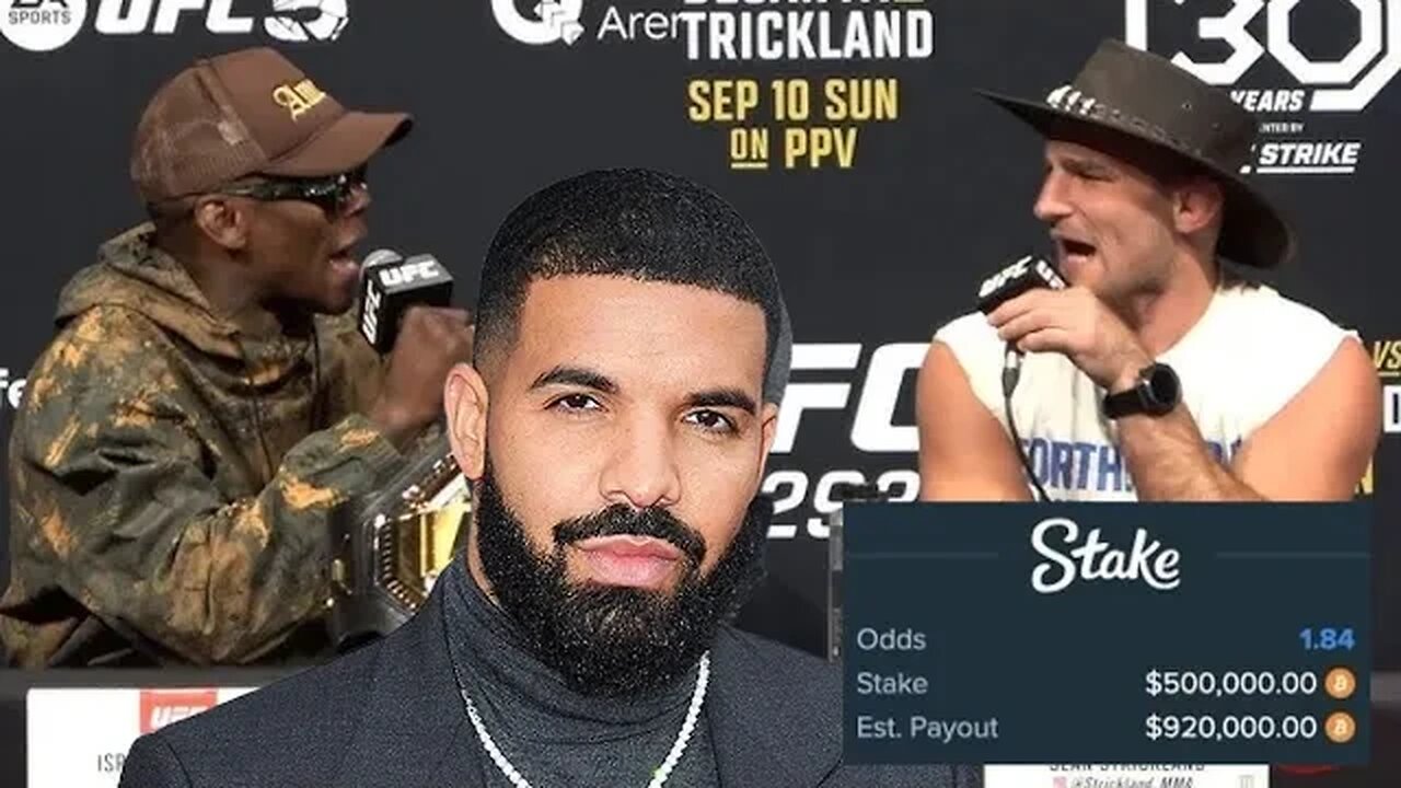 Drake Bets Sean Strickland vs Israel Adesanya UFC & Izzy Reacts