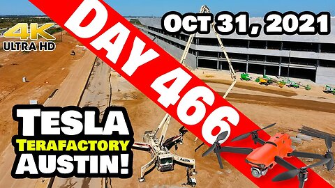Tesla Gigafactory Austin 4K Day 466 - 10/31/21 - Tesla Terafactory Texas - HALLOWEEN AT GIGA TEXAS!