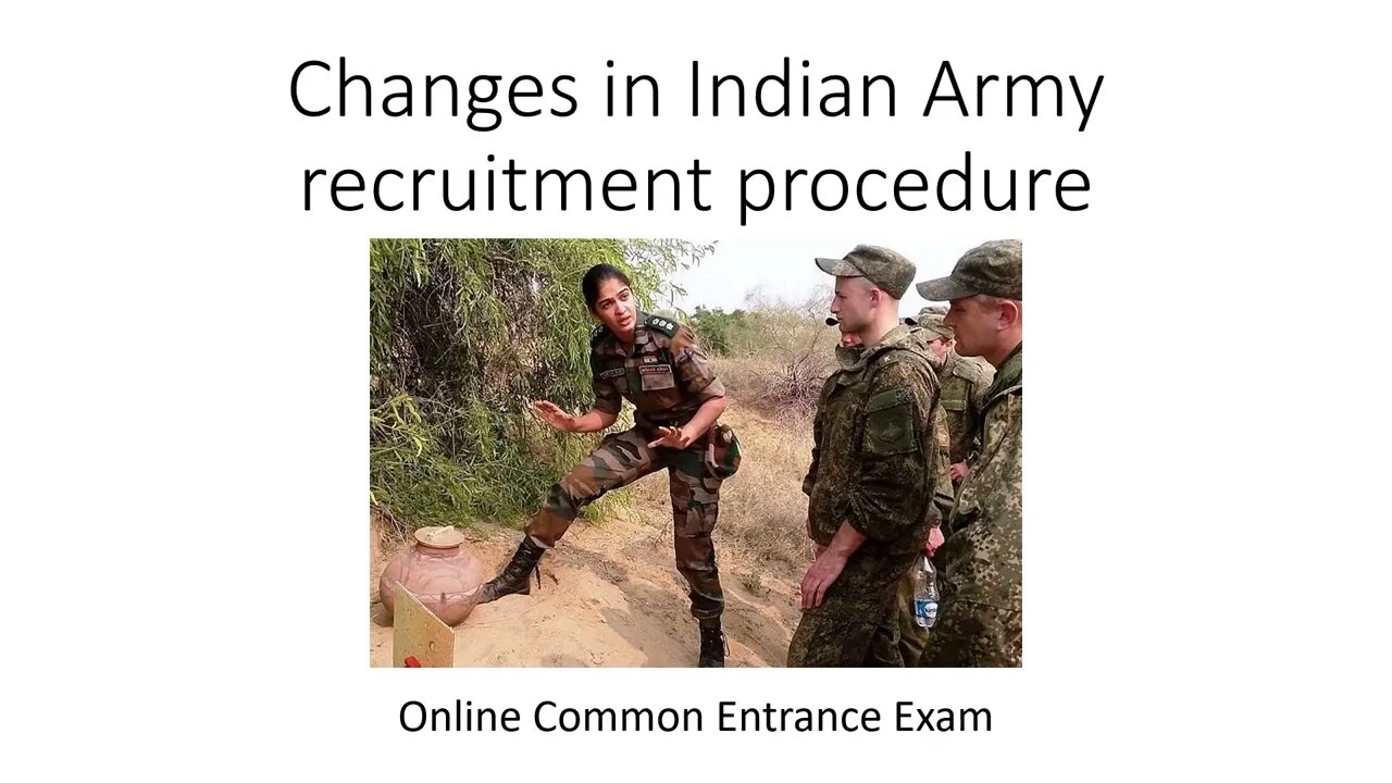 Changes in Indian Army recruitment procedure