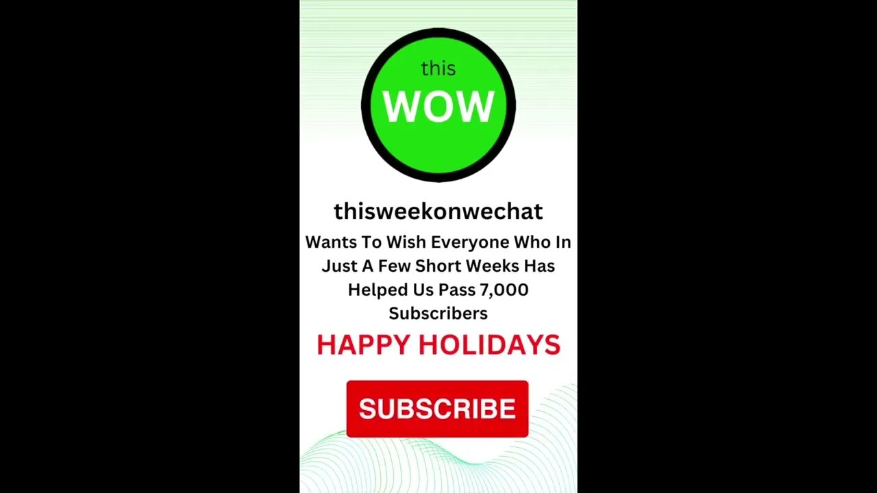 Happy Holidays To Over 7,000 Subscribers In Just 8 Weeks From Launch