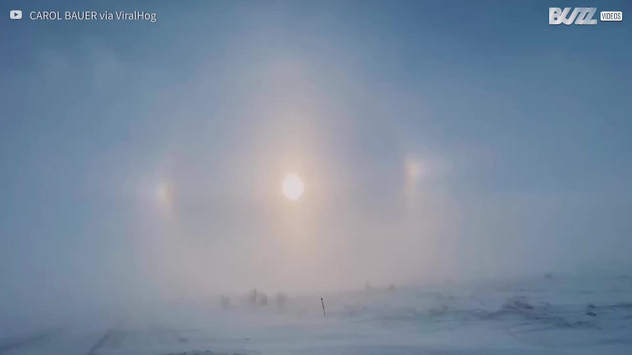 Un sublime halo solaire filmé au Minnesota