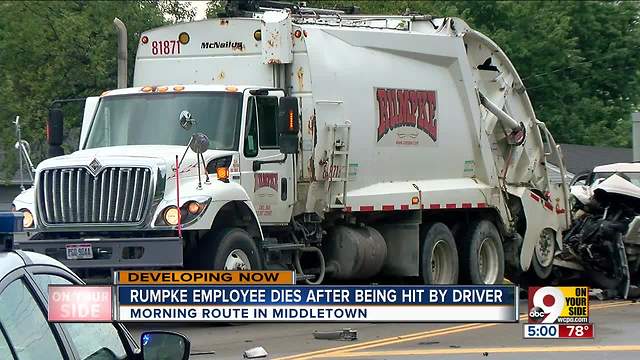 Rumpke employee dies after being hit by driver